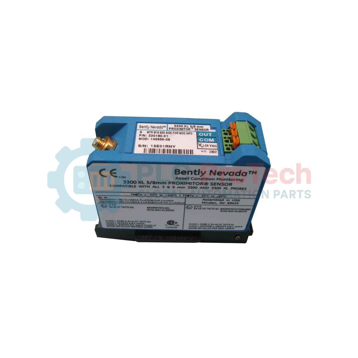 MOD: 145655-08| Bently Nevada | 330180-X1-CN Proximitor Sensor