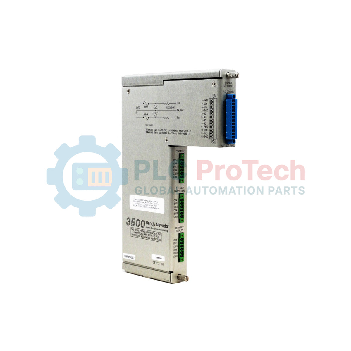 3500/04-01-00 | Bently Nevada | 3500/04 Internal Barriers Earthing Module