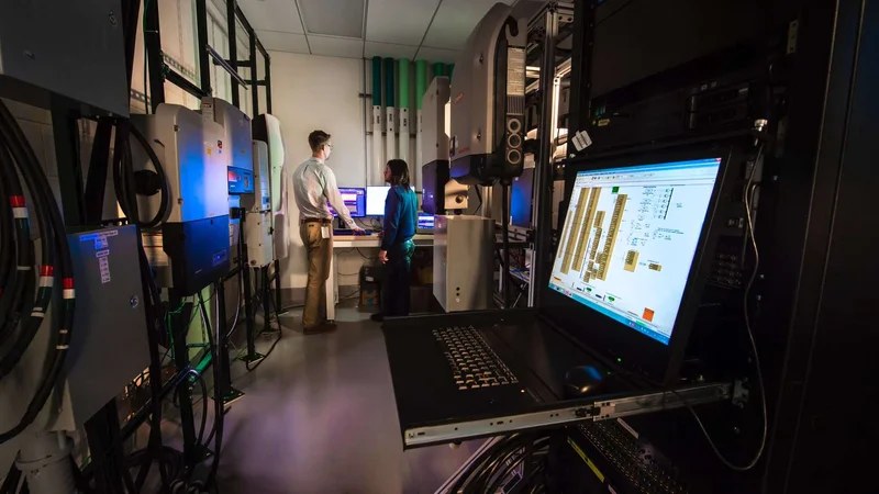 SCADA system overview display used for supervisory monitoring of industrial processes