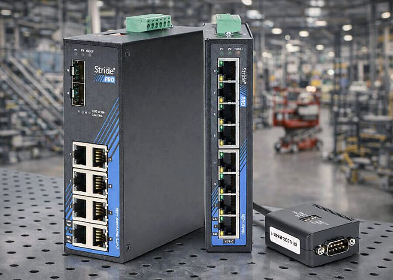 AutomationDirect Stride Pro Unmanaged+ Switches Target Industrial Networks