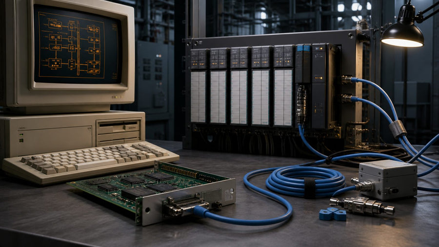Legacy engineering workstation and Data Highway Plus network hardware