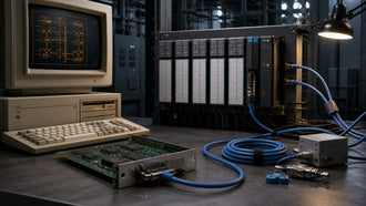 PLC-5 engineering workstation and documented Data Highway Plus network
