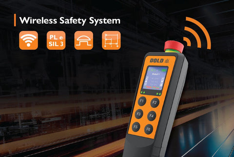 Dold RE 6900 wireless emergency-stop and enabling system for industrial safety