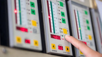 Industrial variable frequency drive controller mounted for factory motor control