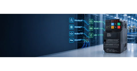 OMRON M1 inverter family for EtherCAT and EtherNet IP motor control