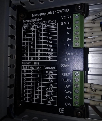 Microstep drive pulse and direction wiring for welding motion