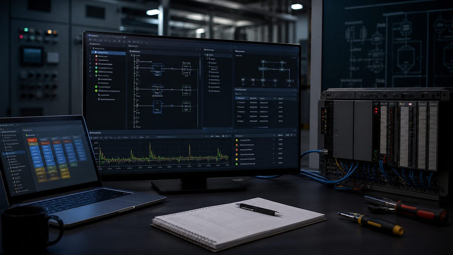 Engineer measuring RSLogix 500 online edit performance on an SLC controller