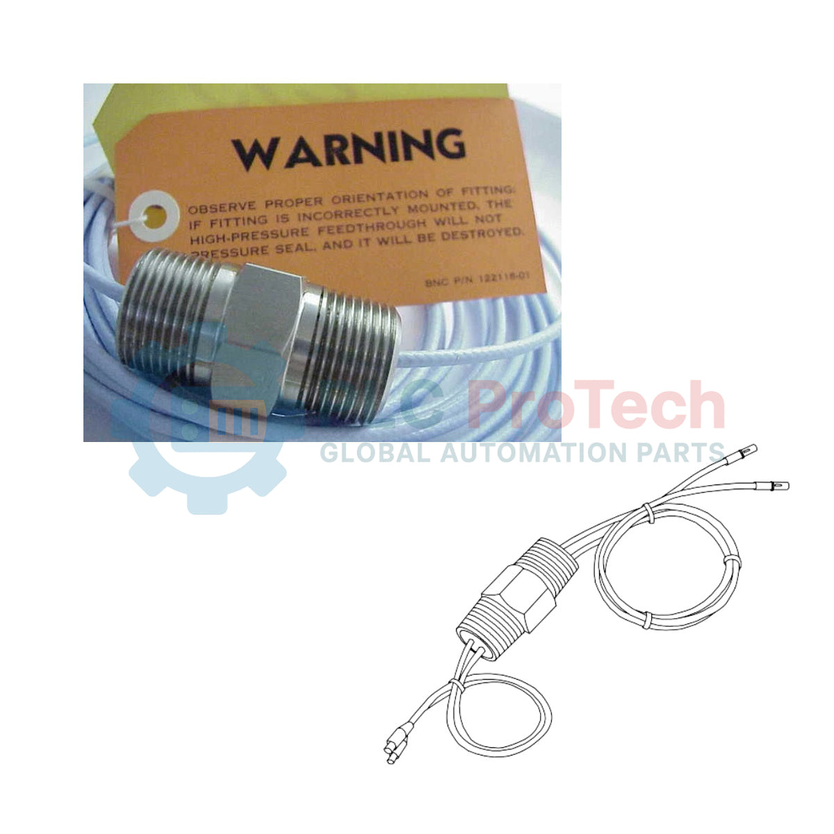 330161-04-85-11-94-01-02 | Bently Nevada | Single Triaxial HP Feedthrough for 3300 System