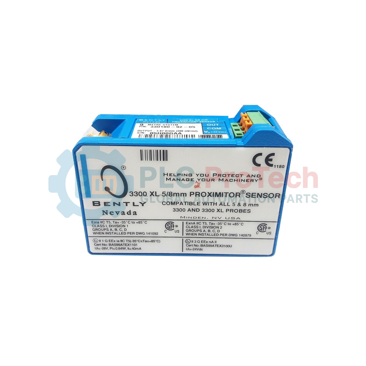 330180-92-CN | Bently Nevada | 3300 XL Proximitor Sensor