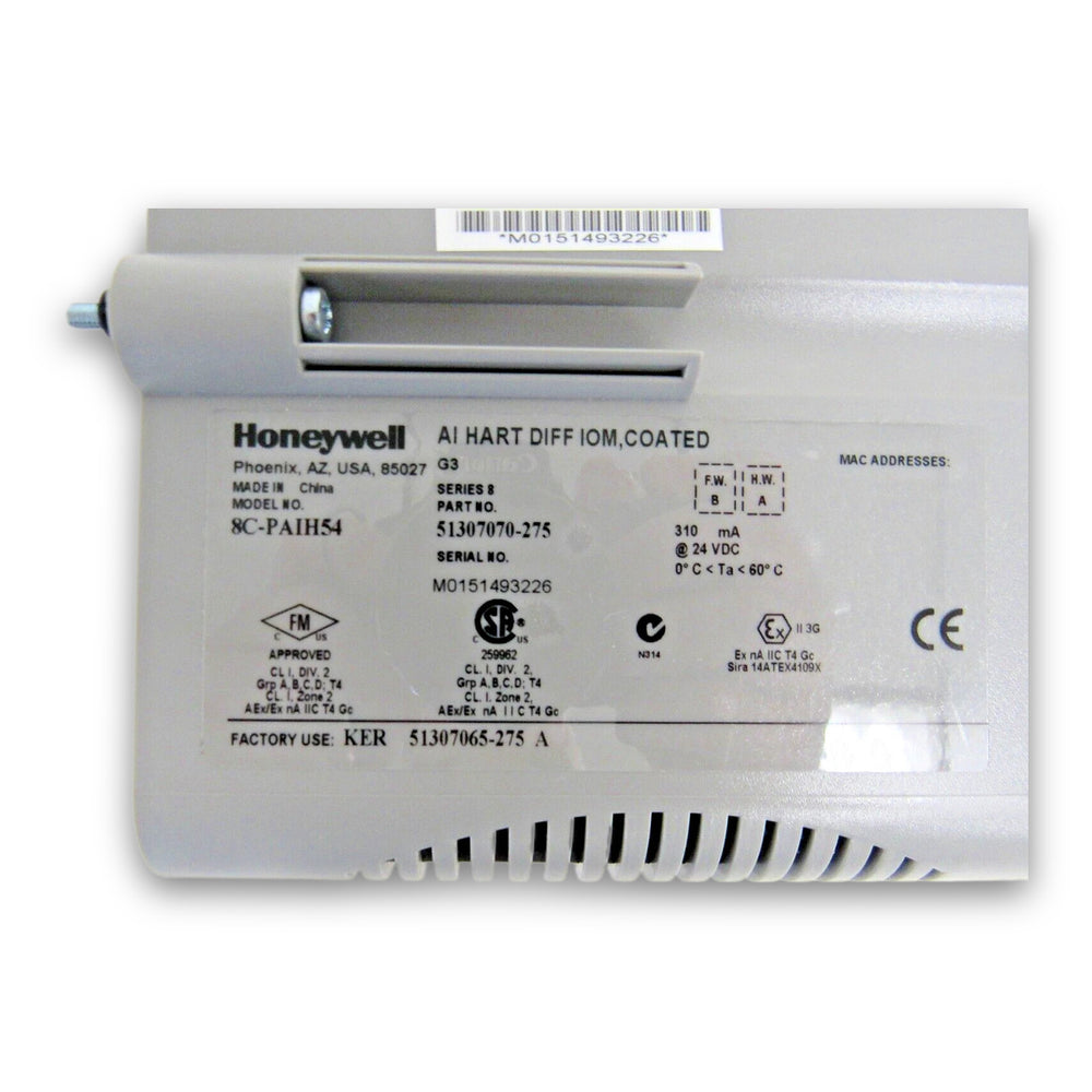 Honeywell 8C-PAIH54 51307070-275 Experion LX Series 8kanálový diferenciální analogový vstupní modul s HART komunikací