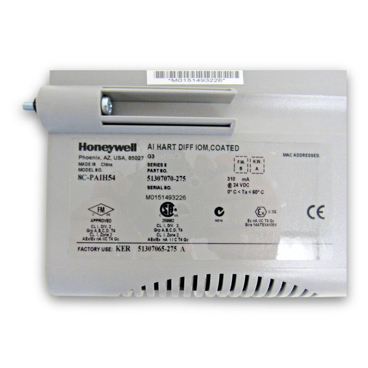 Honeywell 8C-PAIH54 51307070-275 Experion LX Series 8 Differential Analog Input Module with HART