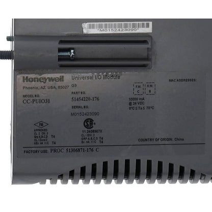 ماژول ورودی/خروجی یونیورسال سری Honeywell CC-PUIO31-2