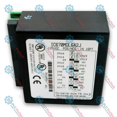 GE Fanuc IC670MDL642 Field Control 125 VDC 16-Point Discrete Input Module